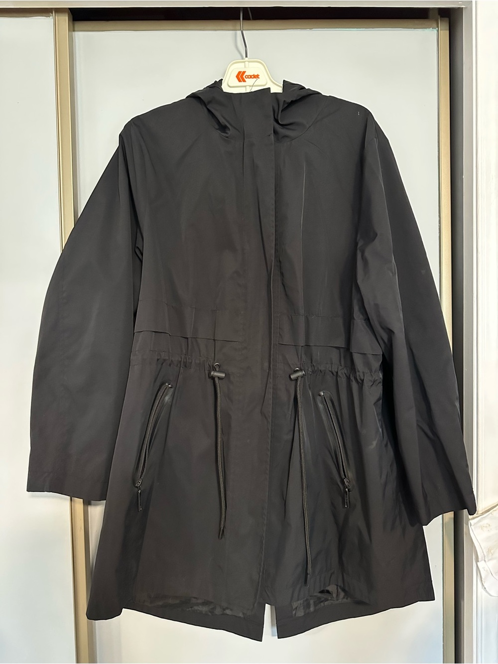 Michel Studio Black Hooded Trench Coat
